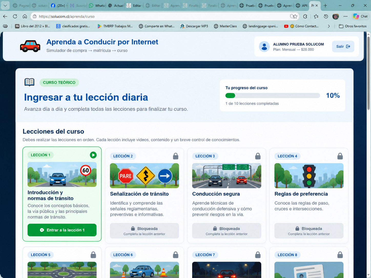 Ingresar a la lección diaria